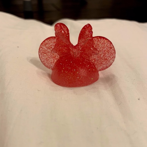 Minnie Mouse Straw Topper - Pink Glitter - Picture 1 of 2